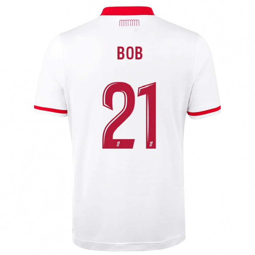 Danxen Kobiety Mohamed Bob #21 Czerwony Biały Domowa Koszulka 2026/27 Koszulki Klubowe
