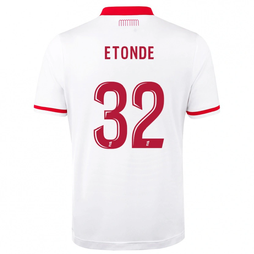 Danxen Kobiety Romaric Etonde #32 Czerwony Biały Domowa Koszulka 2026/27 Koszulki Klubowe