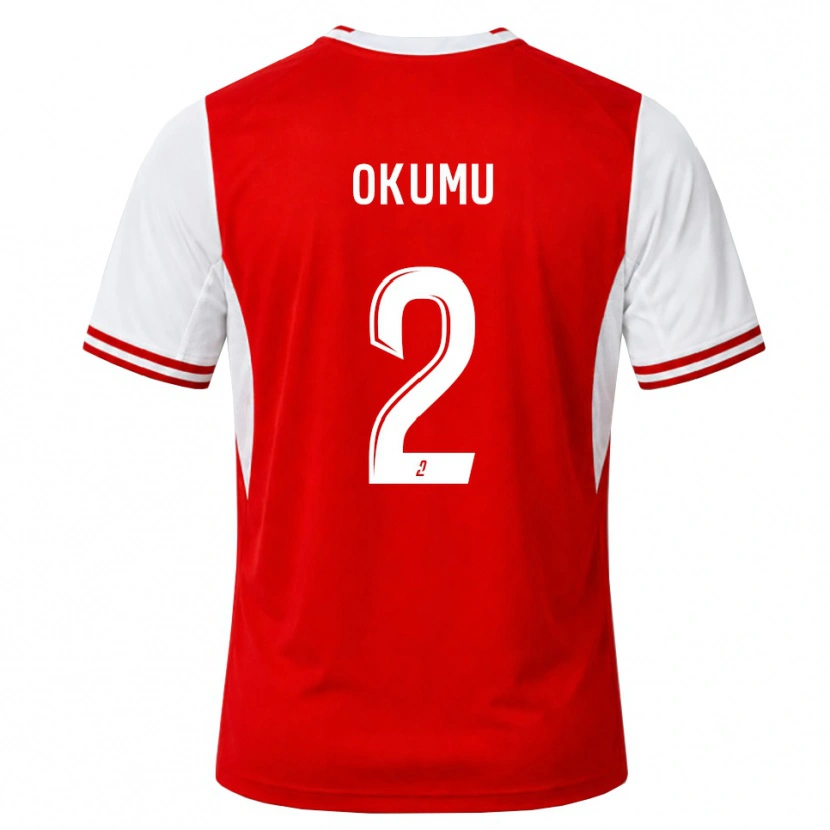 Danxen Kobiety Joseph Okumu #2 Czerwony Biały Domowa Koszulka 2026/27 Koszulki Klubowe