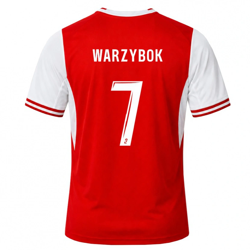 Danxen Kobiety Olivier Warzybok #7 Czerwony Biały Domowa Koszulka 2026/27 Koszulki Klubowe