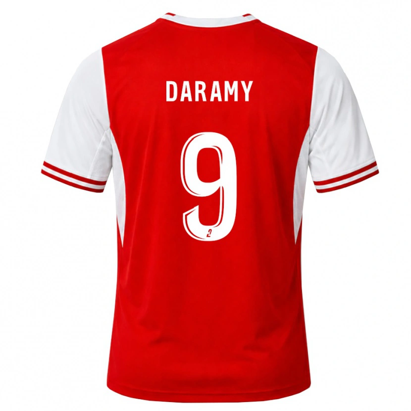 Danxen Kobiety Mohamed Daramy #9 Czerwony Biały Domowa Koszulka 2026/27 Koszulki Klubowe