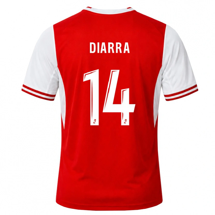 Danxen Kobiety Amidou Diarra #14 Czerwony Biały Domowa Koszulka 2026/27 Koszulki Klubowe