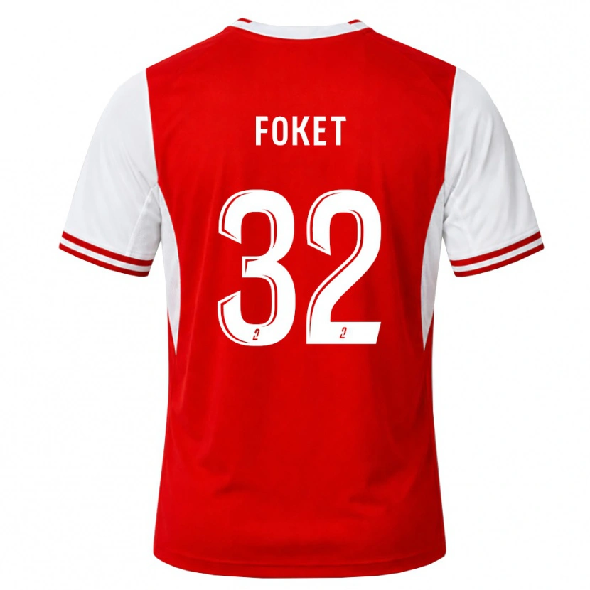 Danxen Kobiety Thomas Foket #32 Czerwony Biały Domowa Koszulka 2026/27 Koszulki Klubowe