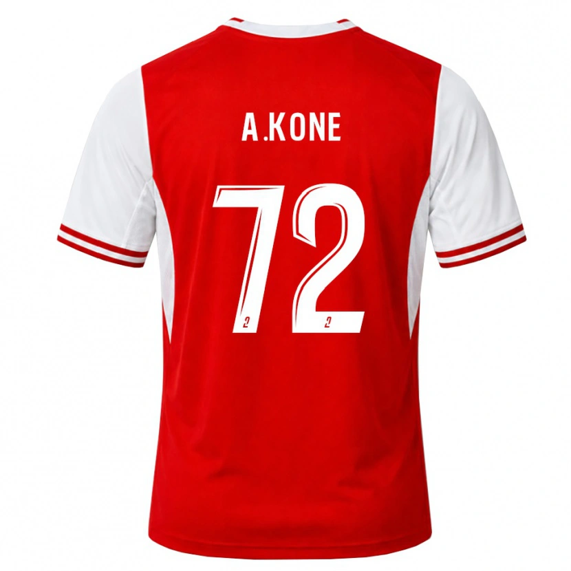 Danxen Kobiety Amadou Koné #72 Czerwony Biały Domowa Koszulka 2026/27 Koszulki Klubowe