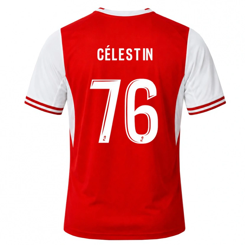 Danxen Kobiety Jean-Philippe Célestin #76 Czerwony Biały Domowa Koszulka 2026/27 Koszulki Klubowe
