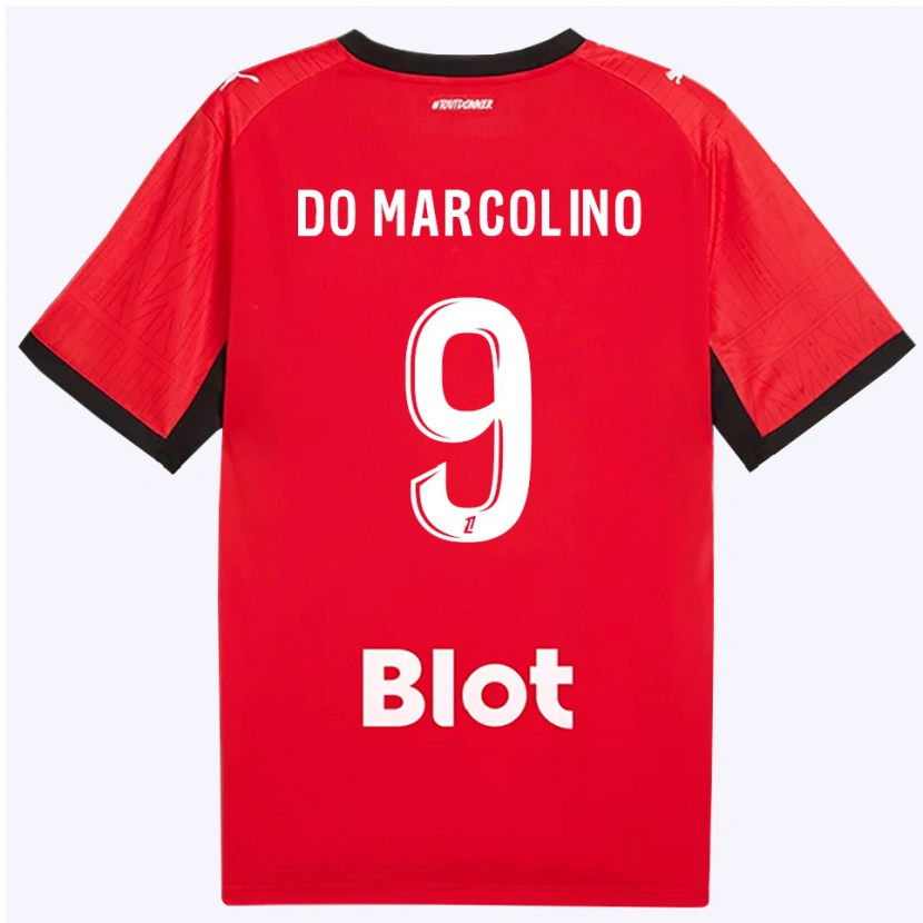 Danxen Kobiety Alan Do Marcolino #9 Czerwony Czarny Biały Domowa Koszulka 2026/27 Koszulki Klubowe