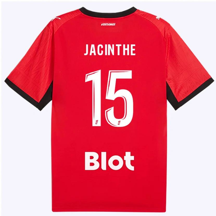 Danxen Kobiety Dee-Shawn Jacinthe #15 Czerwony Czarny Biały Domowa Koszulka 2026/27 Koszulki Klubowe