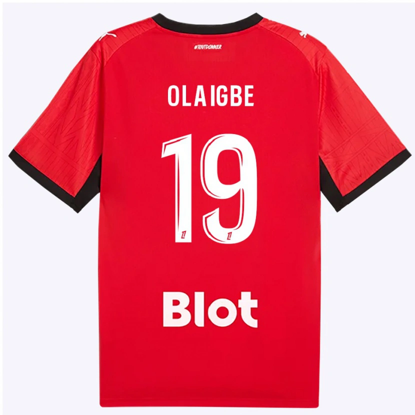 Danxen Kobiety Kazeem Olaigbe #19 Czerwony Czarny Biały Domowa Koszulka 2026/27 Koszulki Klubowe