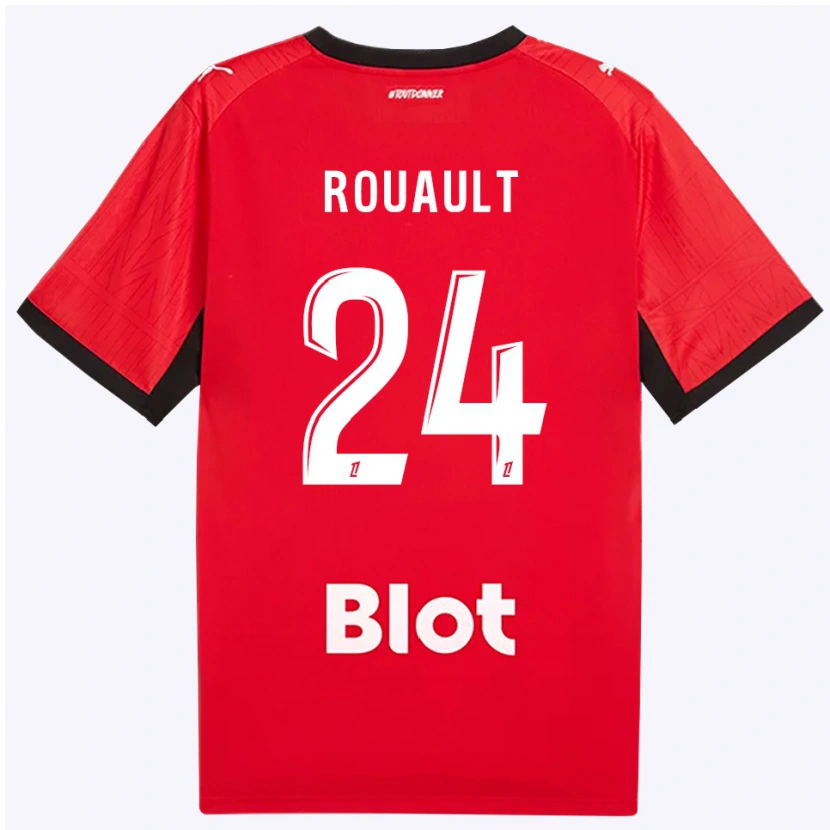 Danxen Kobiety Anthony Rouault #24 Czerwony Czarny Biały Domowa Koszulka 2026/27 Koszulki Klubowe