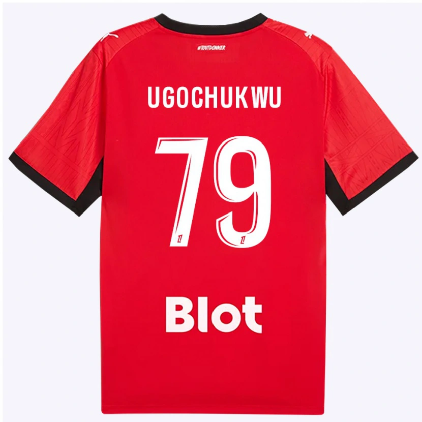 Danxen Kobiety Chibuike Ugochukwu #79 Czerwony Czarny Biały Domowa Koszulka 2026/27 Koszulki Klubowe