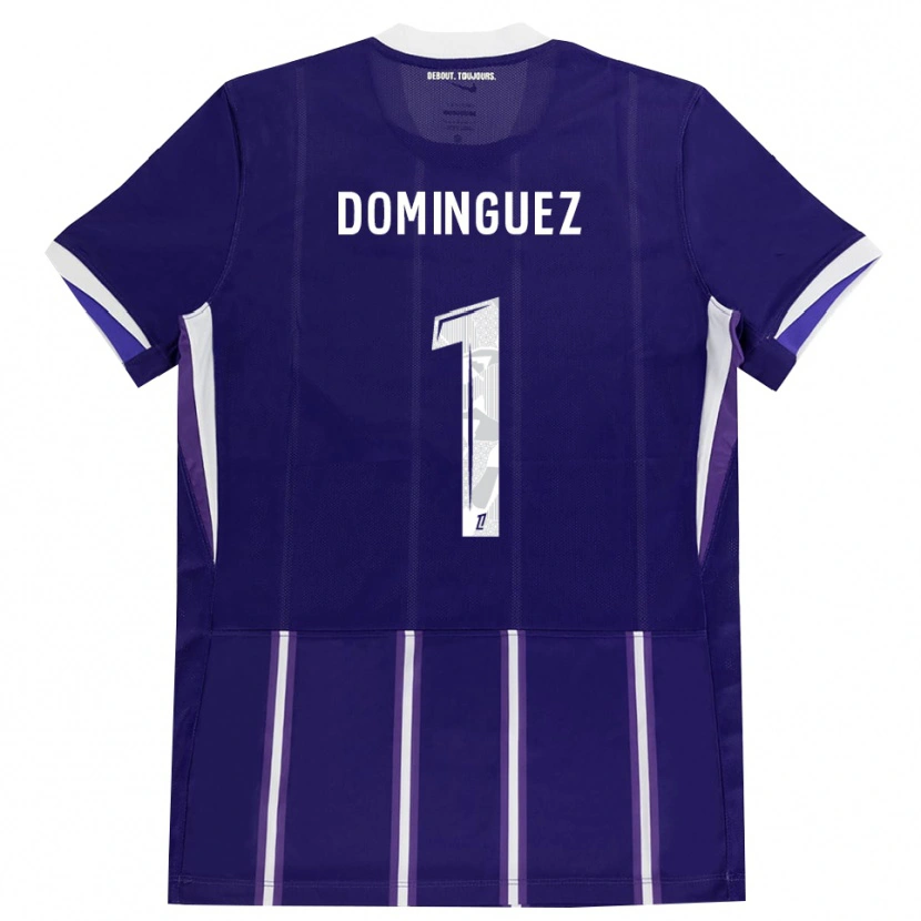 Danxen Kobiety Álex Domínguez #1 Fioletowy Biały Domowa Koszulka 2026/27 Koszulki Klubowe