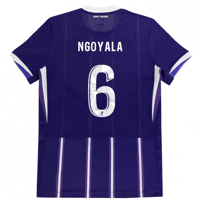 Danxen Kobiety Frédéric Efuele Ngoyala #6 Fioletowy Biały Domowa Koszulka 2026/27 Koszulki Klubowe
