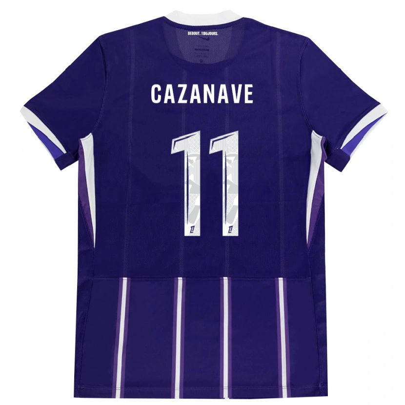 Danxen Kobiety Julie Cazanave #11 Fioletowy Biały Domowa Koszulka 2026/27 Koszulki Klubowe