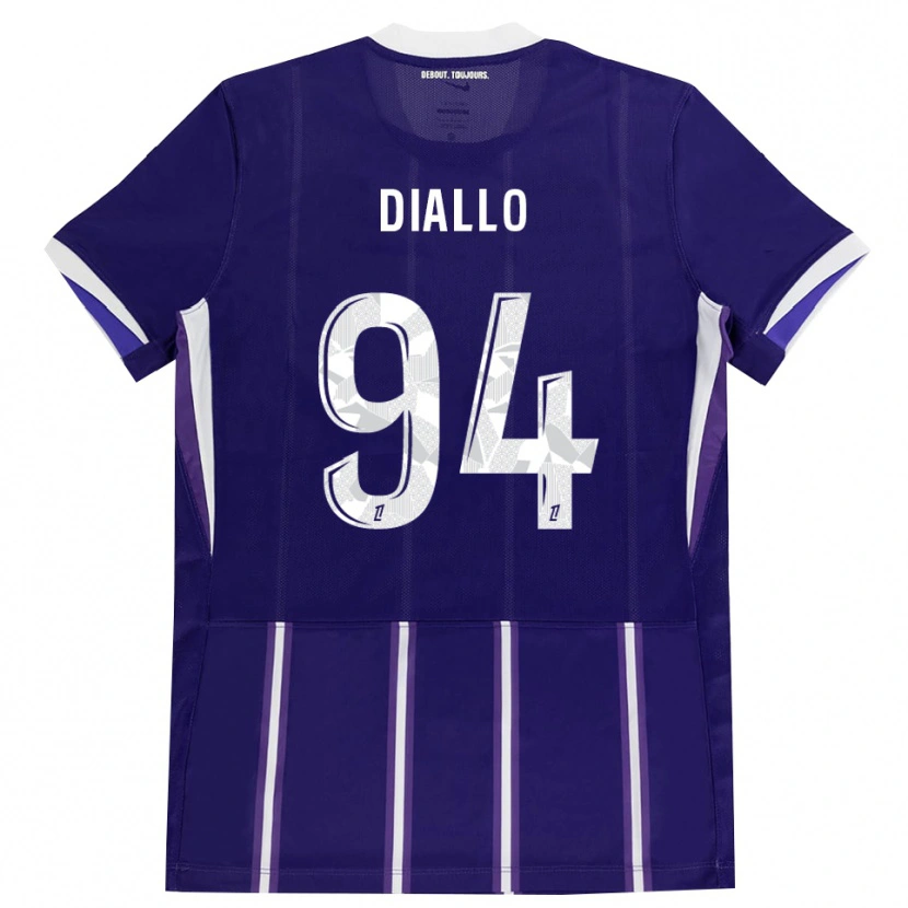 Danxen Kobiety Ismaïl Diallo #94 Fioletowy Biały Domowa Koszulka 2026/27 Koszulki Klubowe