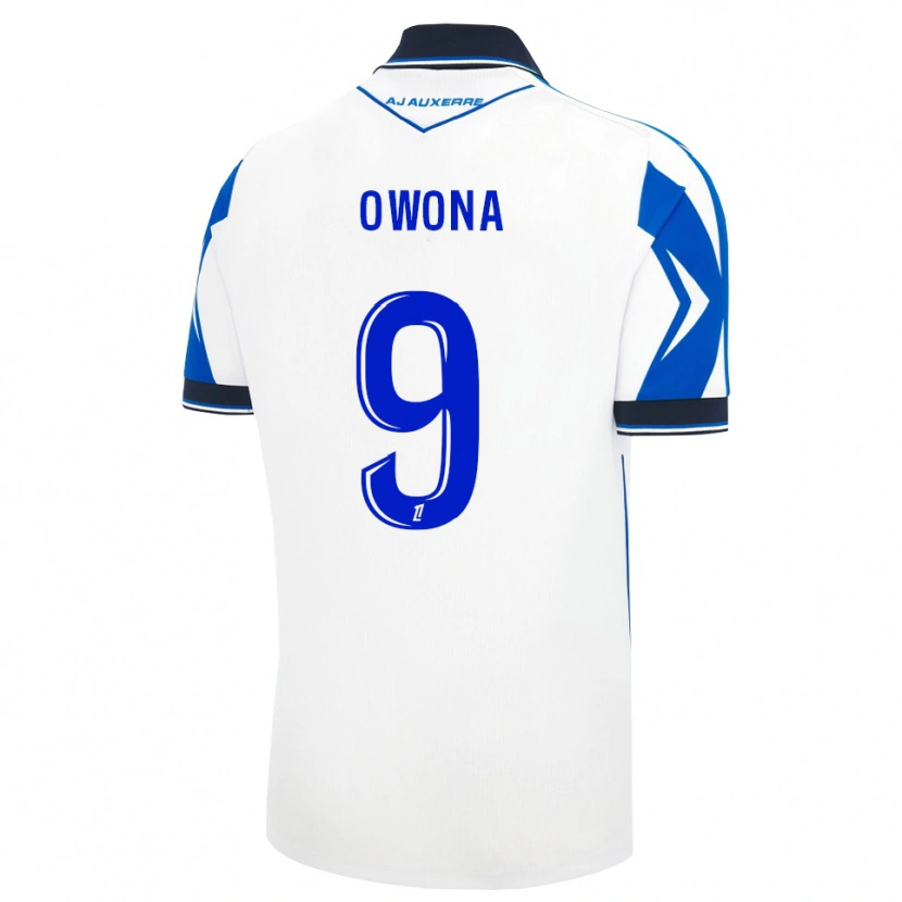 Danxen Kobiety Elijah Owona #9 Czarny Biały Niebieski Domowa Koszulka 2026/27 Koszulki Klubowe