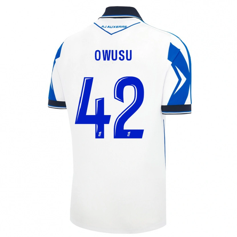 Danxen Kobiety Elisha Owusu #42 Czarny Biały Niebieski Domowa Koszulka 2026/27 Koszulki Klubowe