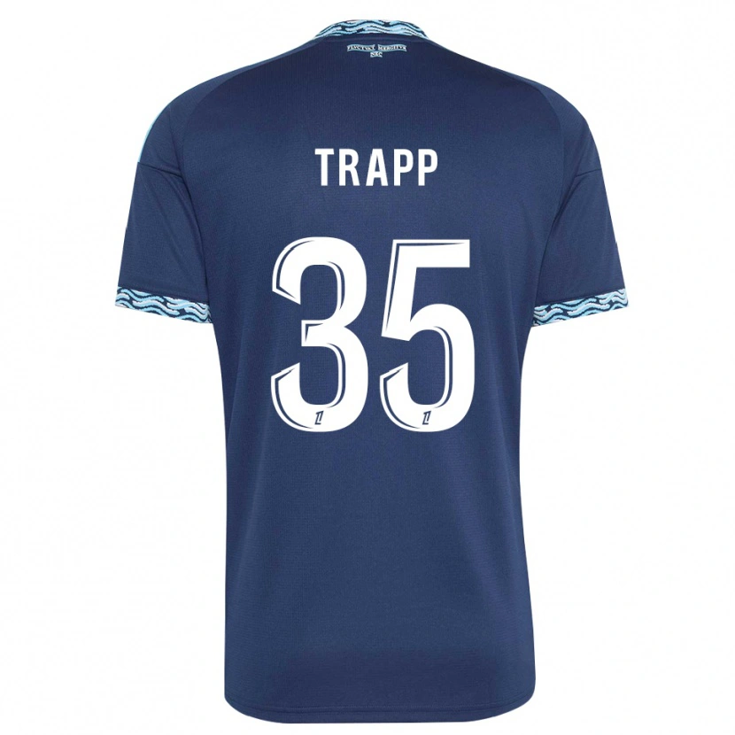Danxen Kobiety Kevin Trapp #35 Stalowoniebieski Biały Domowa Koszulka 2026/27 Koszulki Klubowe