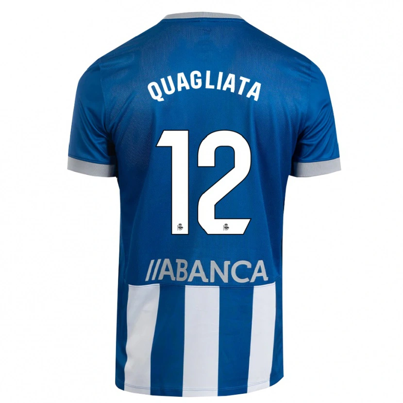 Danxen Kobiety Giacomo Quagliata #12 Niebieski Szary Biały Domowa Koszulka 2026/27 Koszulki Klubowe