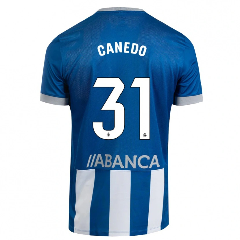 Danxen Kobiety Damián Canedo #31 Niebieski Szary Biały Domowa Koszulka 2026/27 Koszulki Klubowe