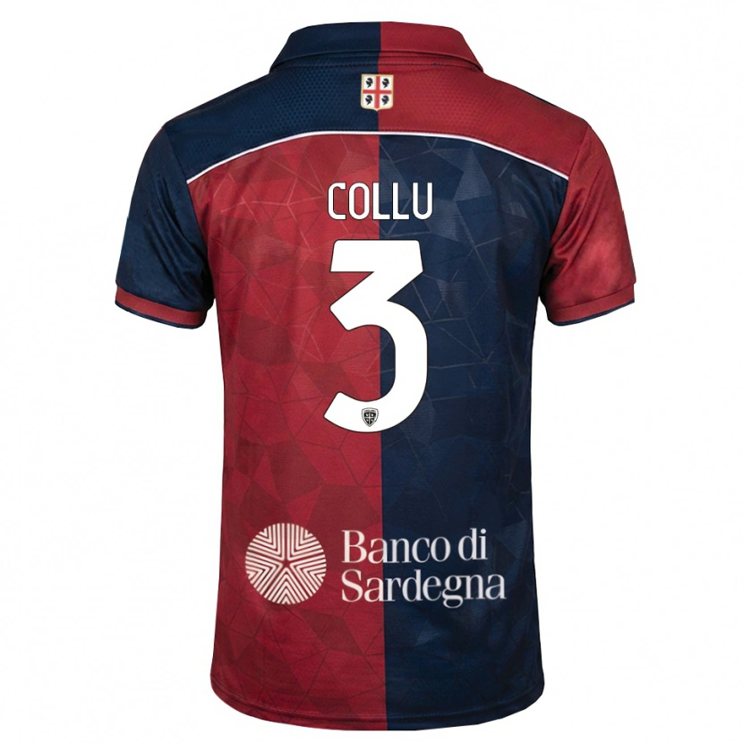Danxen Kobiety Davide Collu #3 Bordowy Królewski Niebieski Domowa Koszulka 2026/27 Koszulki Klubowe