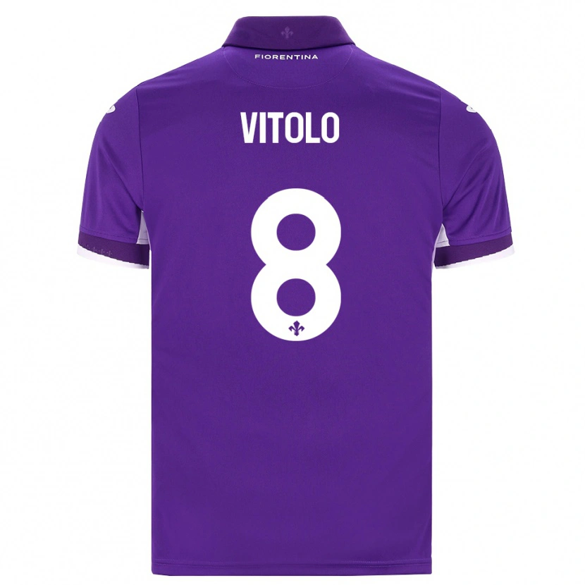 Danxen Kobiety Federico Vitolo #8 Fioletowy Biały Różowy Domowa Koszulka 2026/27 Koszulki Klubowe