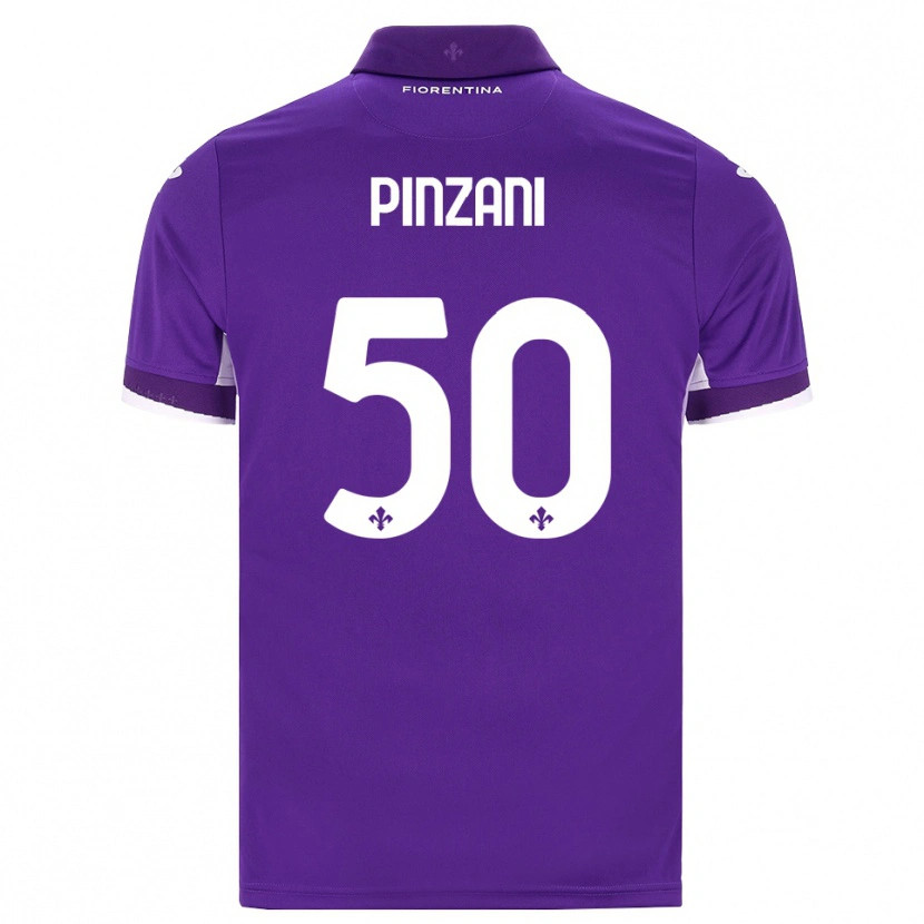 Danxen Kobiety Lorenzo Pinzani #50 Fioletowy Biały Różowy Domowa Koszulka 2026/27 Koszulki Klubowe