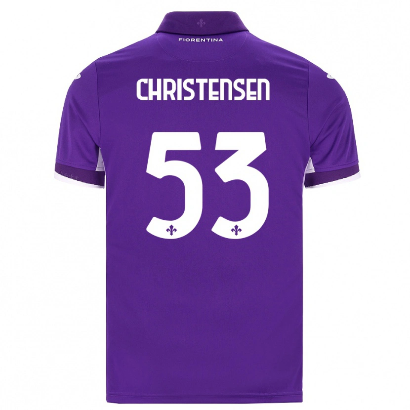 Danxen Kobiety Oliver Christensen #53 Fioletowy Biały Różowy Domowa Koszulka 2026/27 Koszulki Klubowe