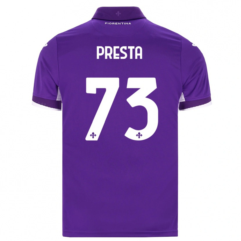 Danxen Kobiety Francesco Presta #73 Fioletowy Biały Różowy Domowa Koszulka 2026/27 Koszulki Klubowe