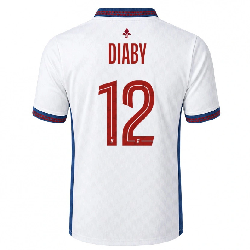 Danxen Kobiety Bafodé Diaby #12 Czerwony Biały Niebieski Wyjazdowa Koszulka 2026/27 Koszulki Klubowe