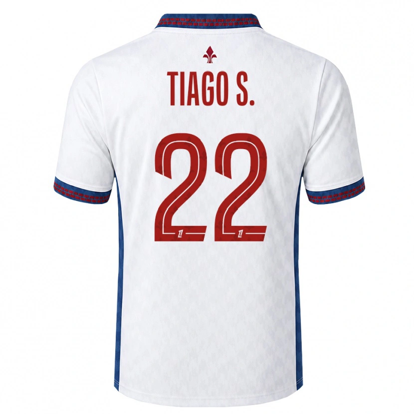 Danxen Kobiety Tiago Santos #22 Czerwony Biały Niebieski Wyjazdowa Koszulka 2026/27 Koszulki Klubowe