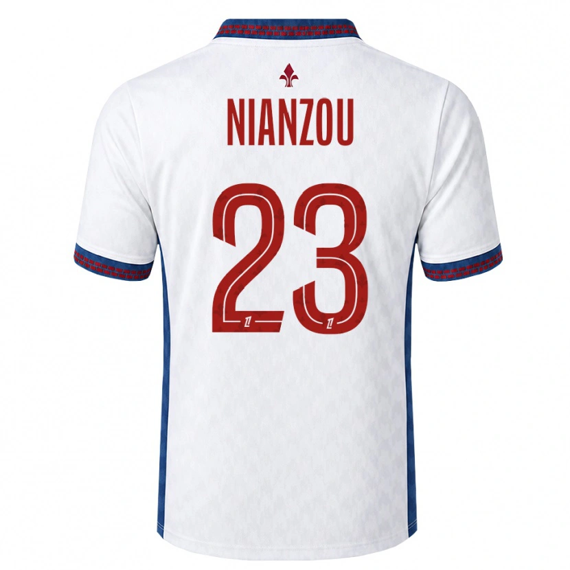 Danxen Kobiety Tanguy Nianzou #23 Czerwony Biały Niebieski Wyjazdowa Koszulka 2026/27 Koszulki Klubowe