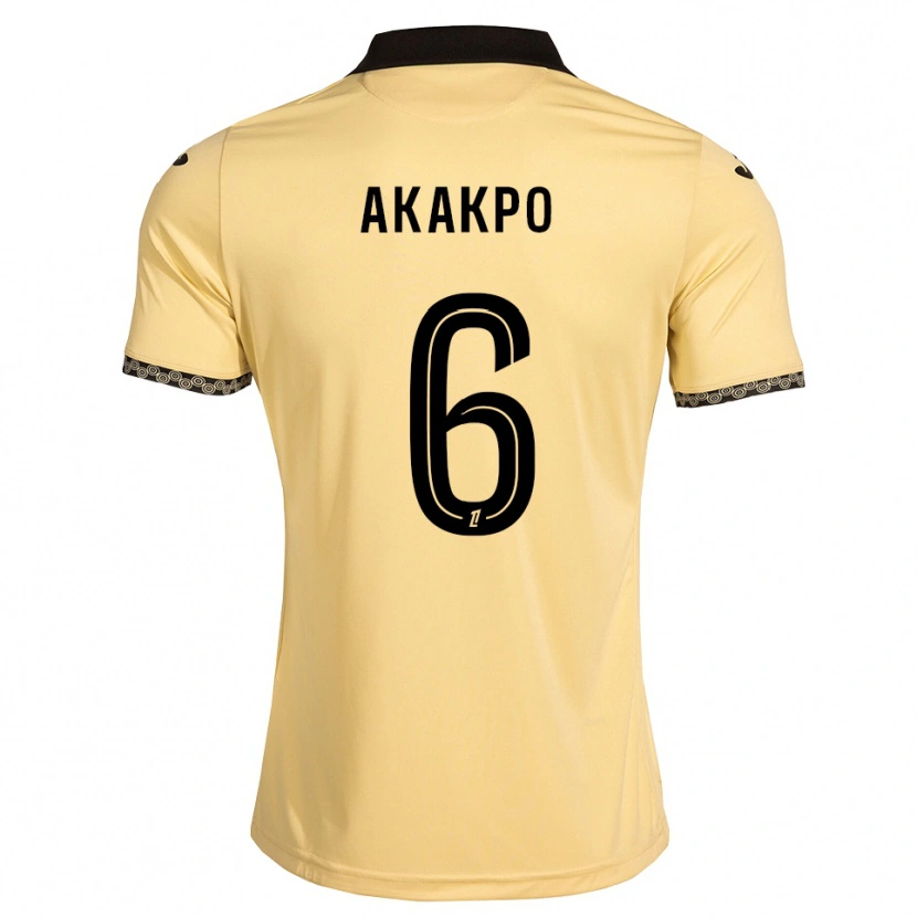 Danxen Kobiety Izak Akakpo #6 Navajowhite Czarny Wyjazdowa Koszulka 2026/27 Koszulki Klubowe