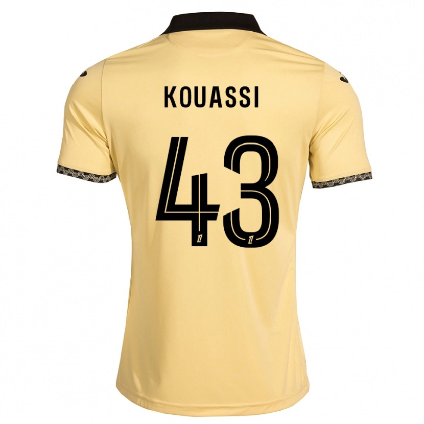 Danxen Kobiety Arsène Kouassi #43 Navajowhite Czarny Wyjazdowa Koszulka 2026/27 Koszulki Klubowe