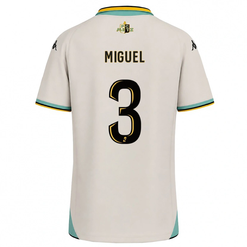 Danxen Kobiety Florian Miguel #3 Kwiatowa Biel Czarny Wyjazdowa Koszulka 2026/27 Koszulki Klubowe