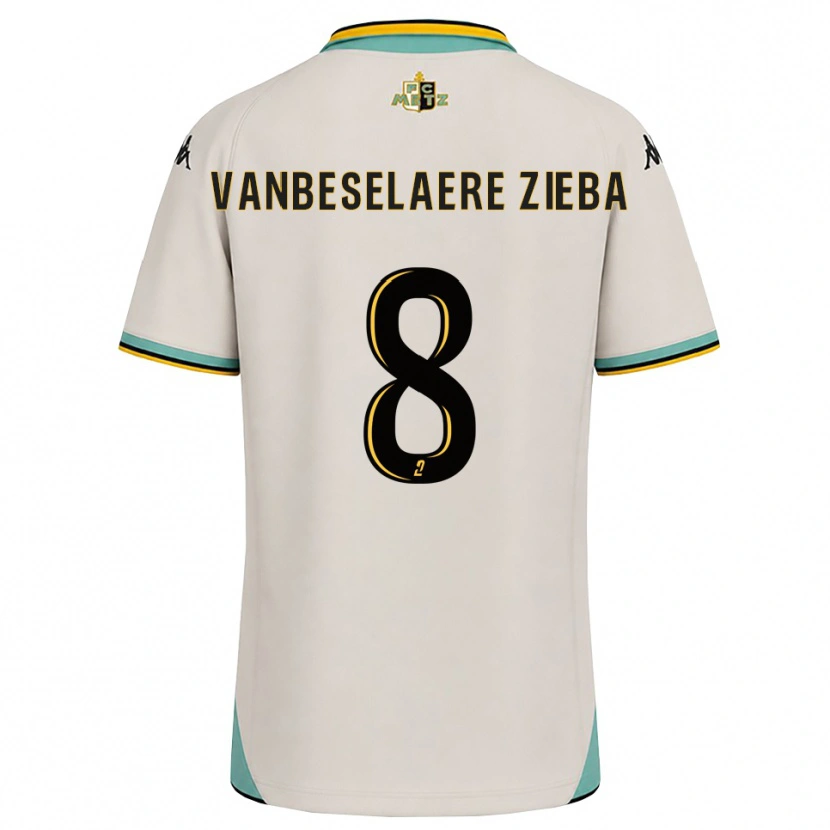 Danxen Kobiety Vadim Vanbeselaere Zieba #8 Kwiatowa Biel Czarny Wyjazdowa Koszulka 2026/27 Koszulki Klubowe