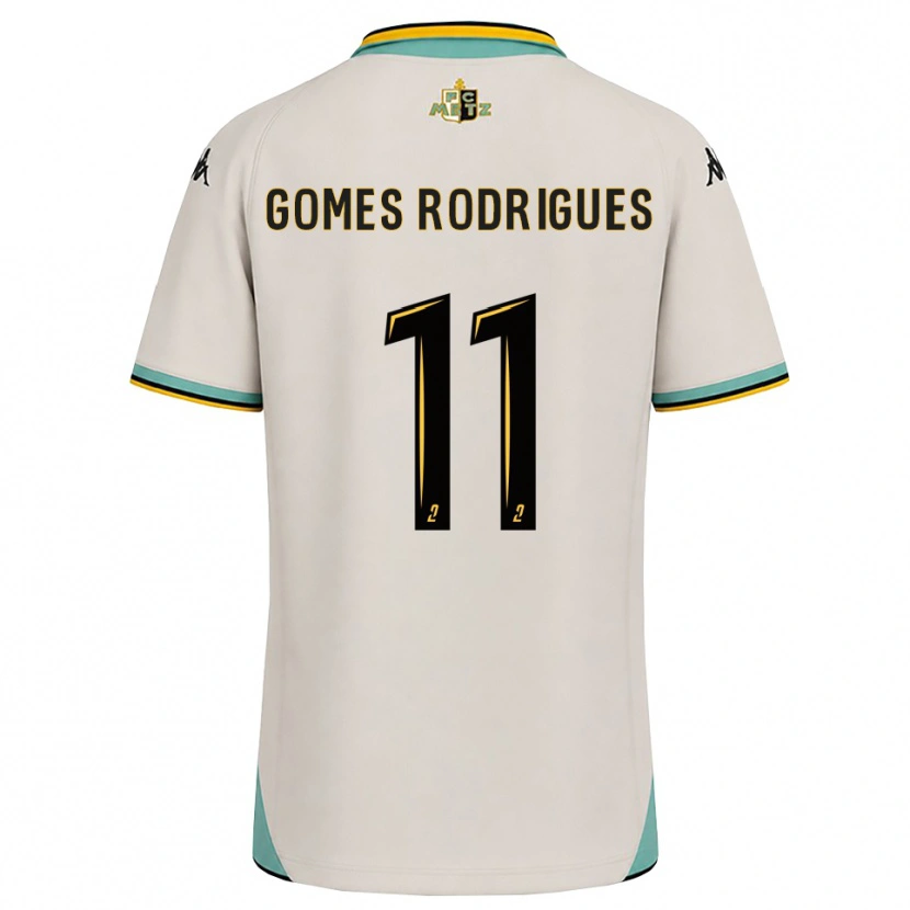 Danxen Kobiety Jess Gomes Rodrigues #11 Kwiatowa Biel Czarny Wyjazdowa Koszulka 2026/27 Koszulki Klubowe