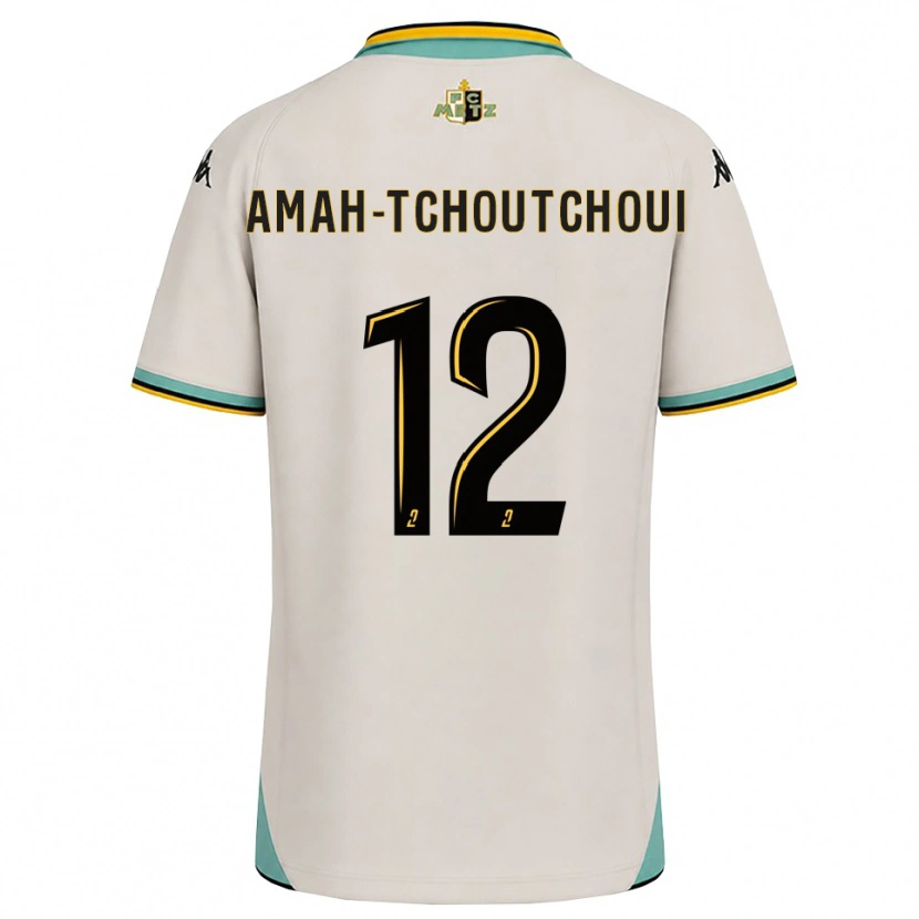 Danxen Kobiety Marco Amah-Tchoutchoui #12 Kwiatowa Biel Czarny Wyjazdowa Koszulka 2026/27 Koszulki Klubowe