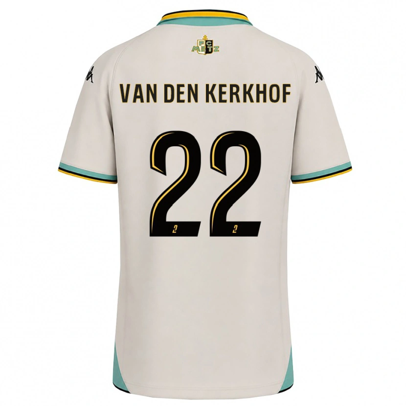Danxen Kobiety Kevin Van Den Kerkhof #22 Kwiatowa Biel Czarny Wyjazdowa Koszulka 2026/27 Koszulki Klubowe