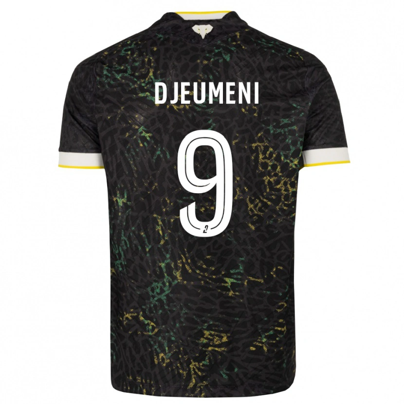 Danxen Kobiety Kevy Djeumeni #9 Czarny Biały Żółty Wyjazdowa Koszulka 2026/27 Koszulki Klubowe