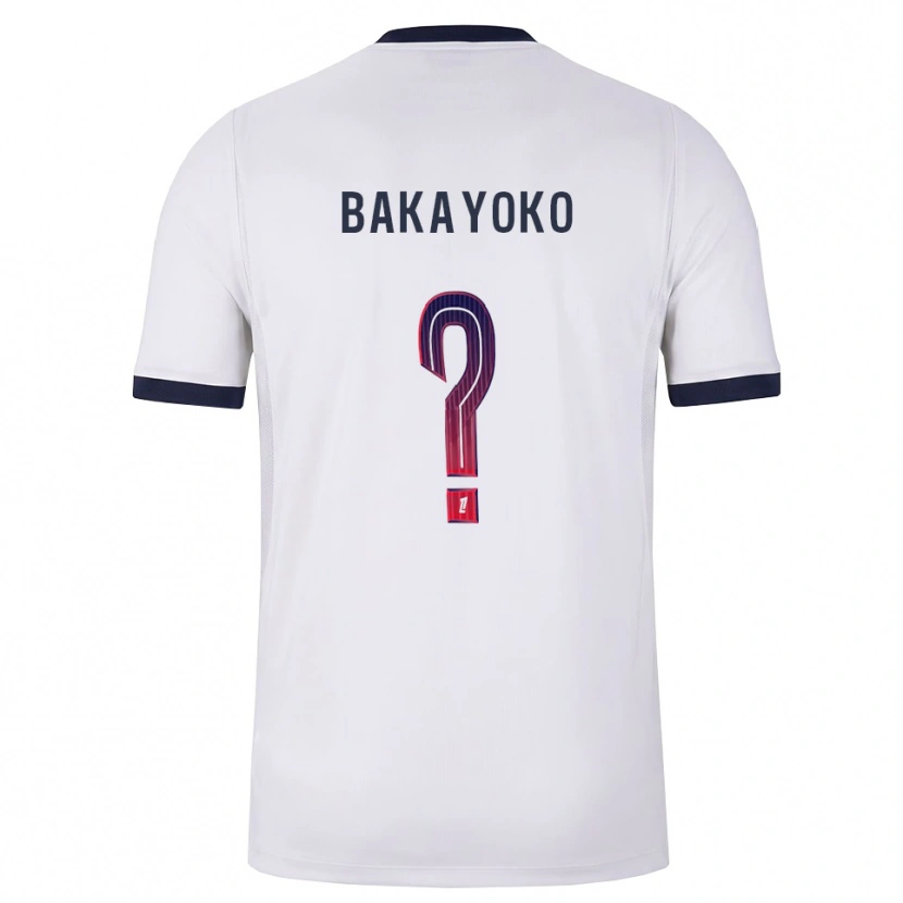 Danxen Kobiety Ibrahim Bakayoko #0 Biały Czarny Czerwony Wyjazdowa Koszulka 2026/27 Koszulki Klubowe