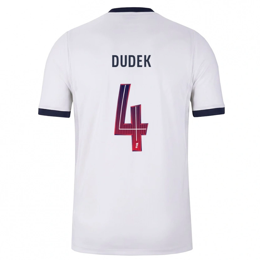 Danxen Kobiety Paulina Dudek #4 Biały Czarny Czerwony Wyjazdowa Koszulka 2026/27 Koszulki Klubowe