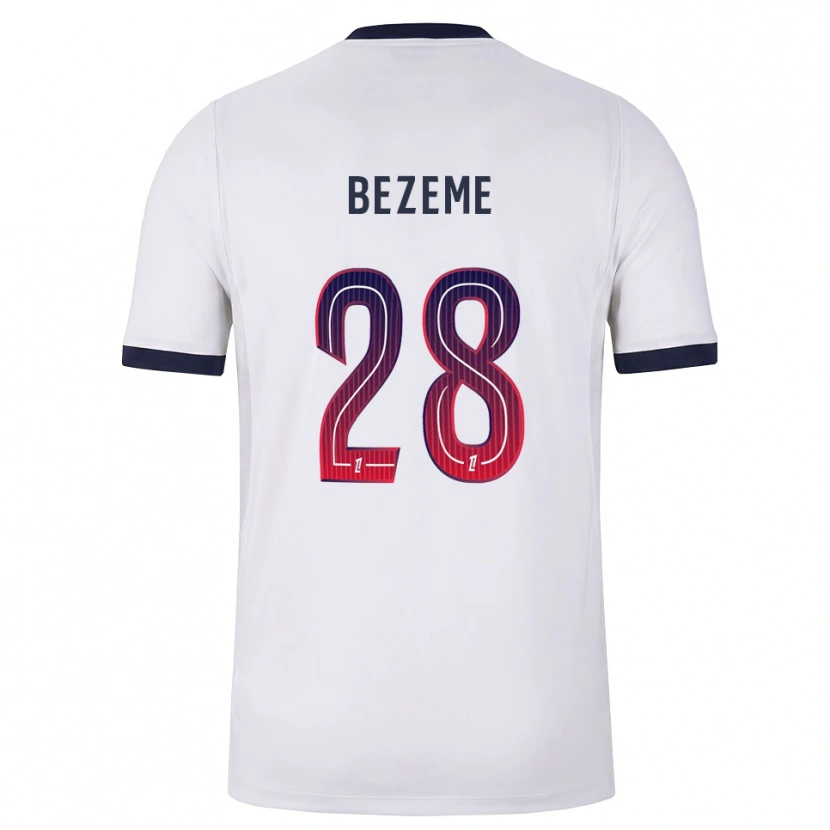 Danxen Kobiety Noa Bezeme #28 Biały Czarny Czerwony Wyjazdowa Koszulka 2026/27 Koszulki Klubowe