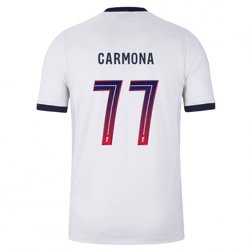 Danxen Kobiety Olga Carmona #77 Biały Czarny Czerwony Wyjazdowa Koszulka 2026/27 Koszulki Klubowe
