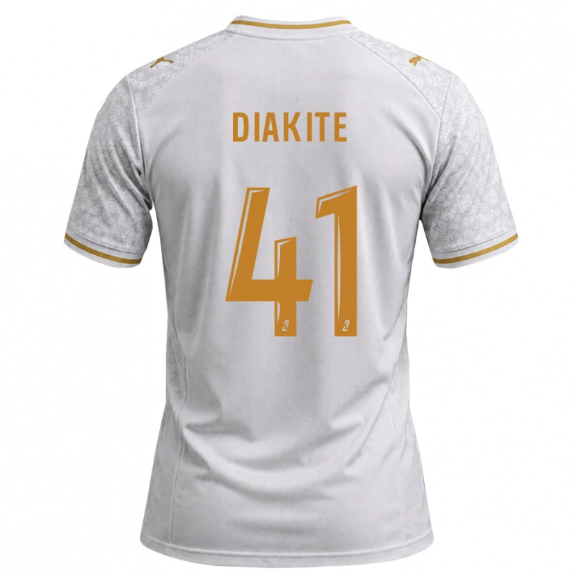 Danxen Kobiety Ibrahim Diakité #41 Biały Szary Złoty Wyjazdowa Koszulka 2026/27 Koszulki Klubowe