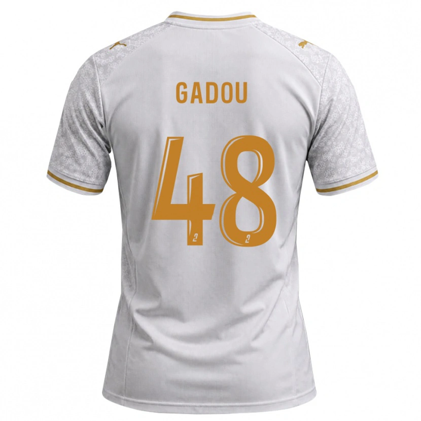 Danxen Kobiety Arone Gadou #48 Biały Szary Złoty Wyjazdowa Koszulka 2026/27 Koszulki Klubowe