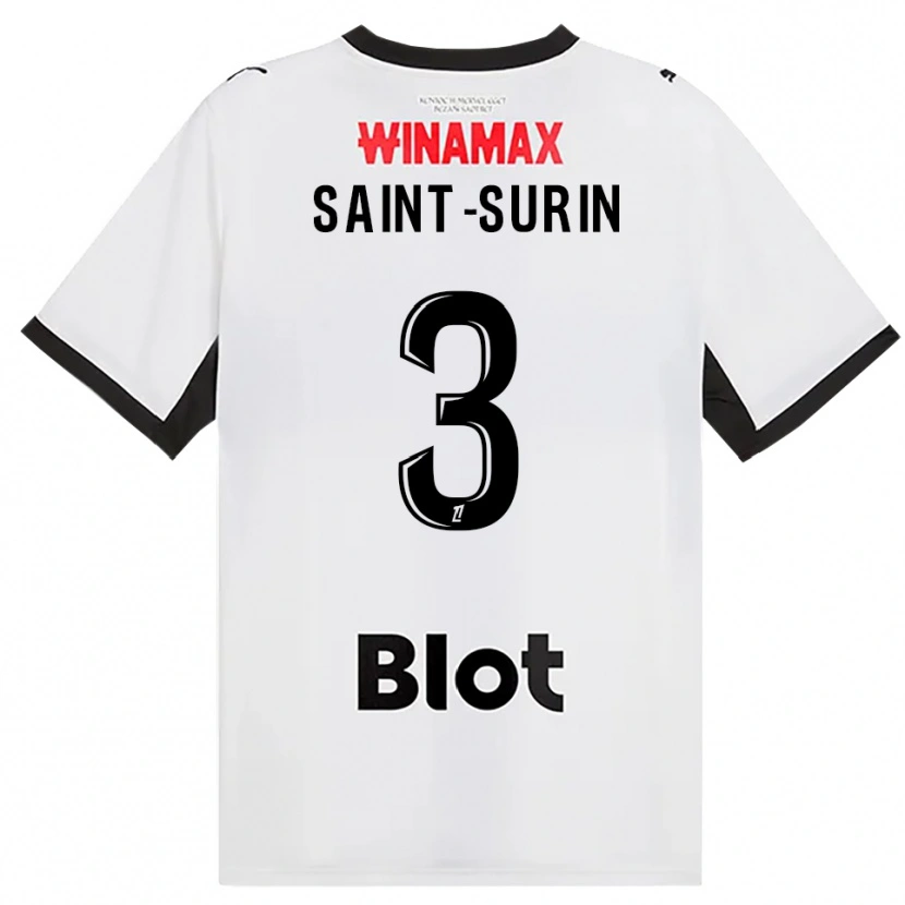Danxen Kobiety Rio Saint-Surin #3 Czarny Biały Czerwony Wyjazdowa Koszulka 2026/27 Koszulki Klubowe
