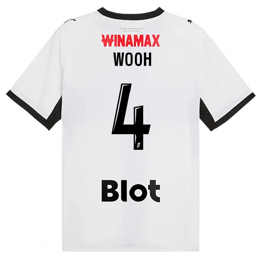 Danxen Kobiety Christopher Wooh #4 Czarny Biały Czerwony Wyjazdowa Koszulka 2026/27 Koszulki Klubowe