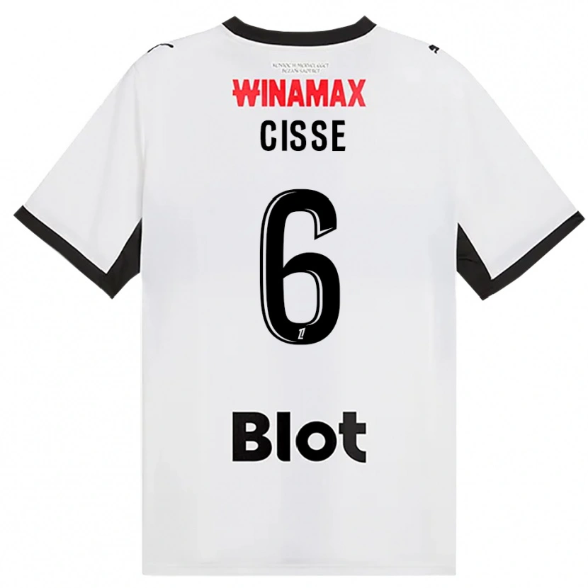 Danxen Kobiety Djaoui Cissé #6 Czarny Biały Czerwony Wyjazdowa Koszulka 2026/27 Koszulki Klubowe