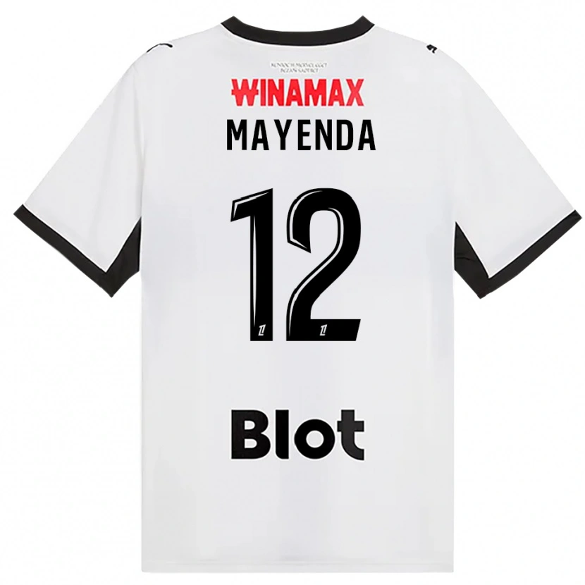 Danxen Kobiety Eliezer Mayenda #12 Czarny Biały Czerwony Wyjazdowa Koszulka 2026/27 Koszulki Klubowe