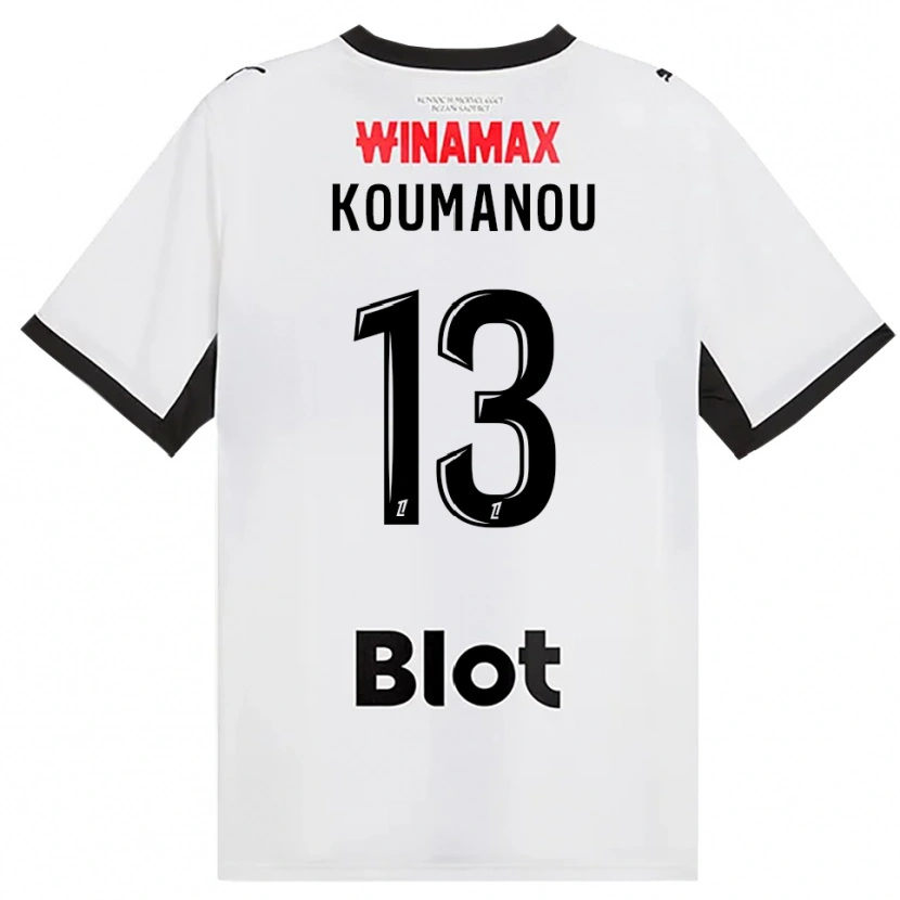 Danxen Kobiety Noa Koumanou #13 Czarny Biały Czerwony Wyjazdowa Koszulka 2026/27 Koszulki Klubowe